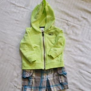 Toddlers 12 months shorts and hoodie by Carter's